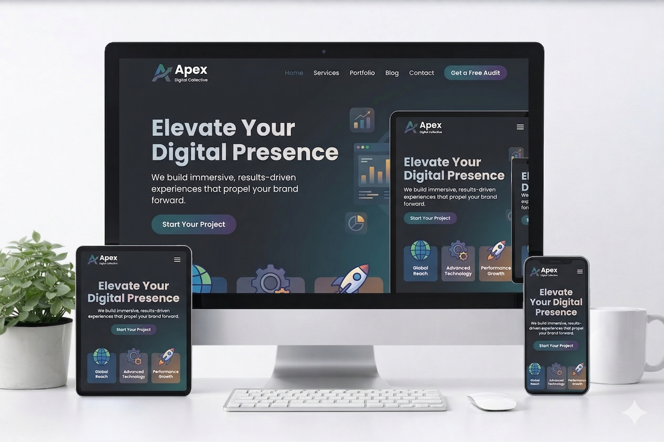 Website redesign example